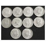 10 40 % SILVER HALF DOLLARS