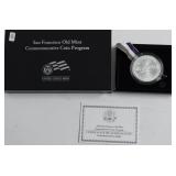 SAN FRANCISCO MINT SILVER DOLLAR W BOX PAPERS
