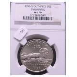 1996 S NGC MS69 OLYMPIC SILVER DOLLAR