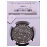1991 D NGC MS69 MT RUSHMORE HALF DOLLAR