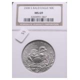 2008 S NGC MS69 BALD EAGLE HALF DOLLAR