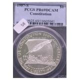 1987 S PCGS PF69UC CONSTITUTION SILVER DOLLAR