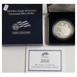PROOF BOY SCOUTS SILVER DOLLAR W BOX PAPERS