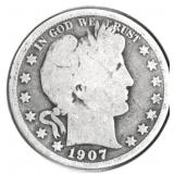 1907 D BARBER HALF