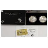 2018 WW1 SILVER DOLLAR & NAVY MEDAL W BOX PAPERS