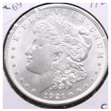 1921 CHOICE BU MORGAN DOLLAR