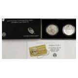 2018 WW1 SILVER DOLLAR & NAVYMARINES MEDAL W BOX P