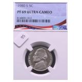1980 S NGC PF69 UC JEFFERSON NICKEL