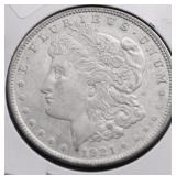 1921 MORGAN DOLLAR AU