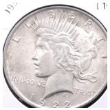 1922 PEACE DOLLAR AU