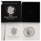 2023 PROOF MORGAN SILVER DOLLAR W BOX PAPERS