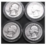 4 SILVER QUARTERS
