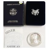 1995 PROOF SILVER EAGLE W BOX PAPERS