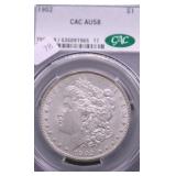 1902 CAC AU58 MORGAN DOLLAR