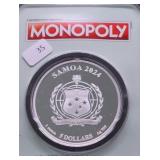MONOPOLY 1 OZ .999 SILVER ROUND