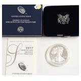 2017 PROOF SILVER EAGLE W BOX PAPERS