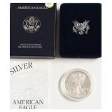 1998 PROOF SILVER EAGLE W BOX PAPERS