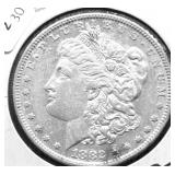 1882 S MORGAN DOLLAR AU