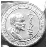 1986 COLOMBIA VATICAN VISIT MEDAL