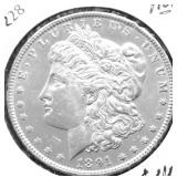 1891 CHOICE BU MORGAN DOLLAR