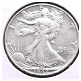 1942 S WALKING HALF DOLLAR XF