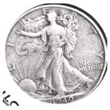 1940 WALKING HALF DOLLAR XF