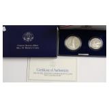 PROOF BIL OF RIGHTS SLVER DOLLAR & HALF W BOX PAPE