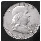 1962 D FRANKLIN HALF DOLLAR XF