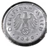 1940 NAZI GERMANY 1 PHENNIG VF
