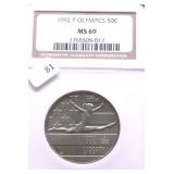 1992 P NGC MS69 OLYMPIC HALF DOLLAR