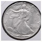 1944 WALKING HALF DOLLAR AU