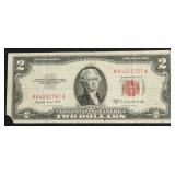 2 $ US LEGAL TENDER VF CORNER TEAR