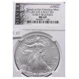 2012 S NGC MS69 SILVER EAGLE