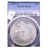 1885 O PCGS MS63 MORGAN DOLLAR