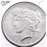 1926 S CHOICE BU PEACE DOLLAR
