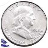 1963 FRANKLIN HALF DOLLAR XF