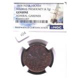 1808 INDIA NGC GENUINE MADRAS PRESIDENCY