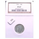 1961 NGC PF67 ROOSEVELT DIME