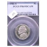 1986 S PCGS PF69DC JEFFERSON NICKEL