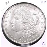 1921 CHOICE BU MORGAN DOLLAR