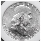 1953 CHOICE BU FBL FRANKLIN HALF DOLLAR