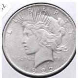 1922 PEACE DOLLAR XF