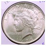 1923 CHOICE BU PEACE DOLLAR