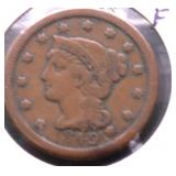 1849 LARGE CENT F