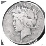 1926 S PEACE DOLLAR VF
