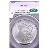 1886 CAC 61 MORGAN DOLLAR