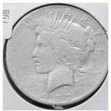 1922 D PEACE DOLLAR VG