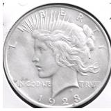 1923 PEACE DOLLAR AU
