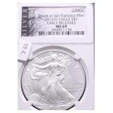 2012 S NGC MS69 SILVER EAGLE