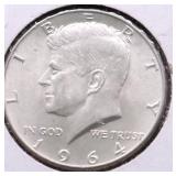1964 GEM BU KENNEDY HALF DOLLAR